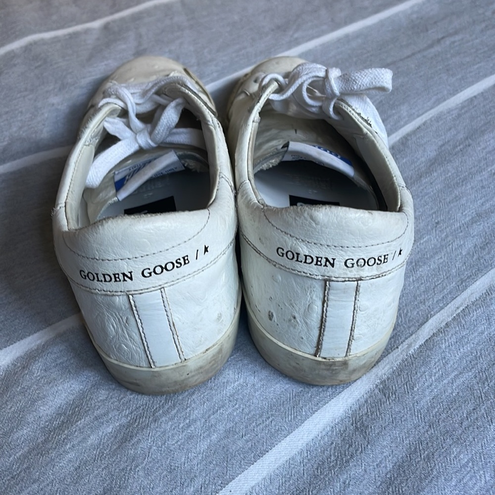 Golden Goose Superstar Ostrich-Stamped Court Sneakers - Picture 7 of 16